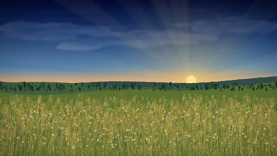Cinematic prairie landscape generated by Spur